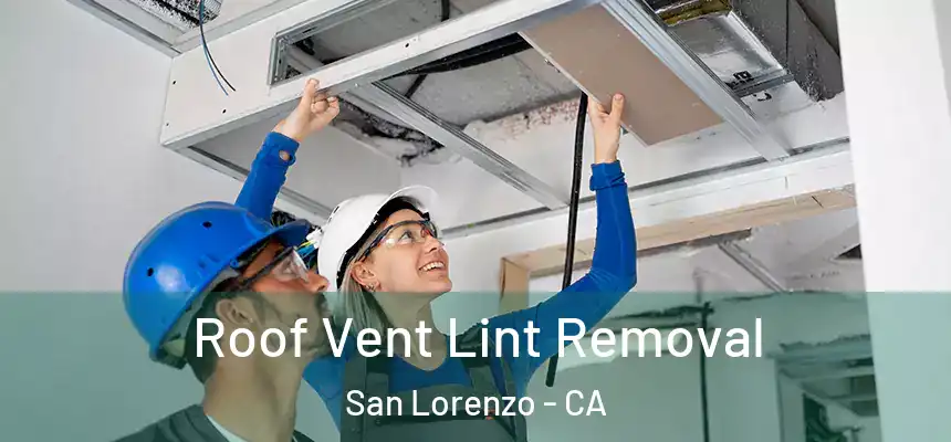 Roof Vent Lint Removal San Lorenzo - CA